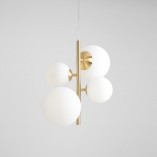 Lampa wisząca Bloom Aldex | 4 szklane kule, styl glamour