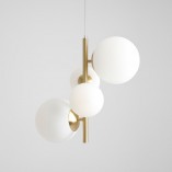 Lampa wisząca Bloom Aldex | 4 szklane kule, styl glamour