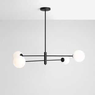 Lampa sufitowa szklane kule Homme Black IV 108cm biało-czarna Aldex
