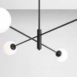 Lampa sufitowa szklane kule Homme Black IV | Aldex