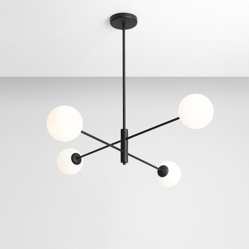 Lampa sufitowa szklane kule Homme Black IV | Aldex