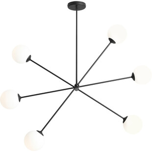 Lampa sufitowa szklane kule Ohio VI 108cm biało-czarna Aldex