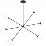 Lampa Sufitowa Ohio VI | Szklane Kule Biało-Czarna | Aldex