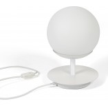 Lampa stołowa szklana kula Plaat biała Ummo - Kup teraz!