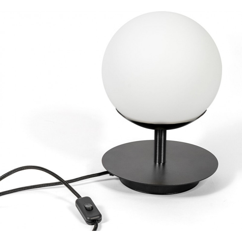 Lampa stołowa szklana Plaat czarna | Ummo - Eleganckie oświetlenie