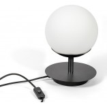 Lampa stołowa szklana Plaat czarna | Ummo - Eleganckie oświetlenie
