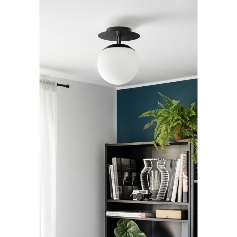 Plafon szklana kula Plaat C 20cm czarny - Ummo | Sklep z Lampami