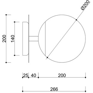 Plafon szklana kula Plaat C 20cm czarny - Ummo | Sklep z Lampami
