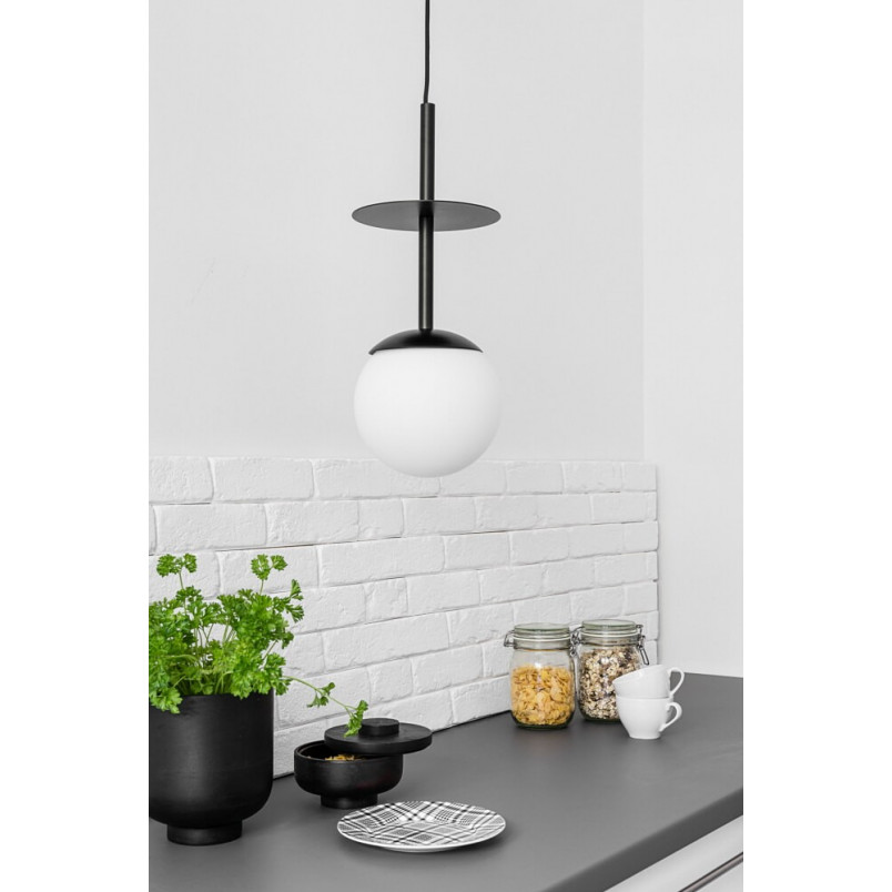 Lampa wisząca szklana kula Plaat 20cm biała Ummo | Kup teraz!