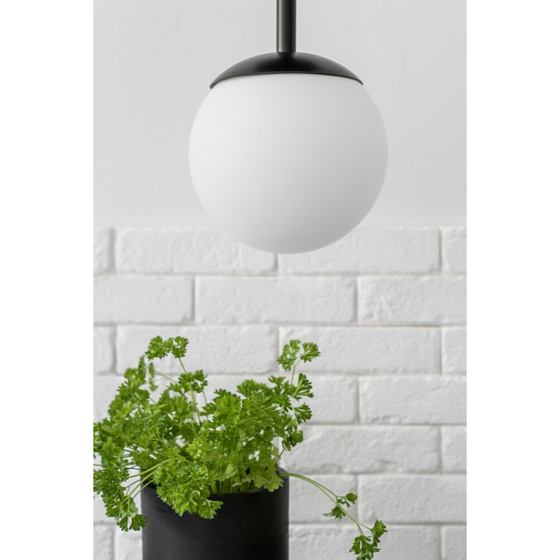 Lampa wisząca szklana kula Plaat 20cm biała Ummo | Kup teraz!