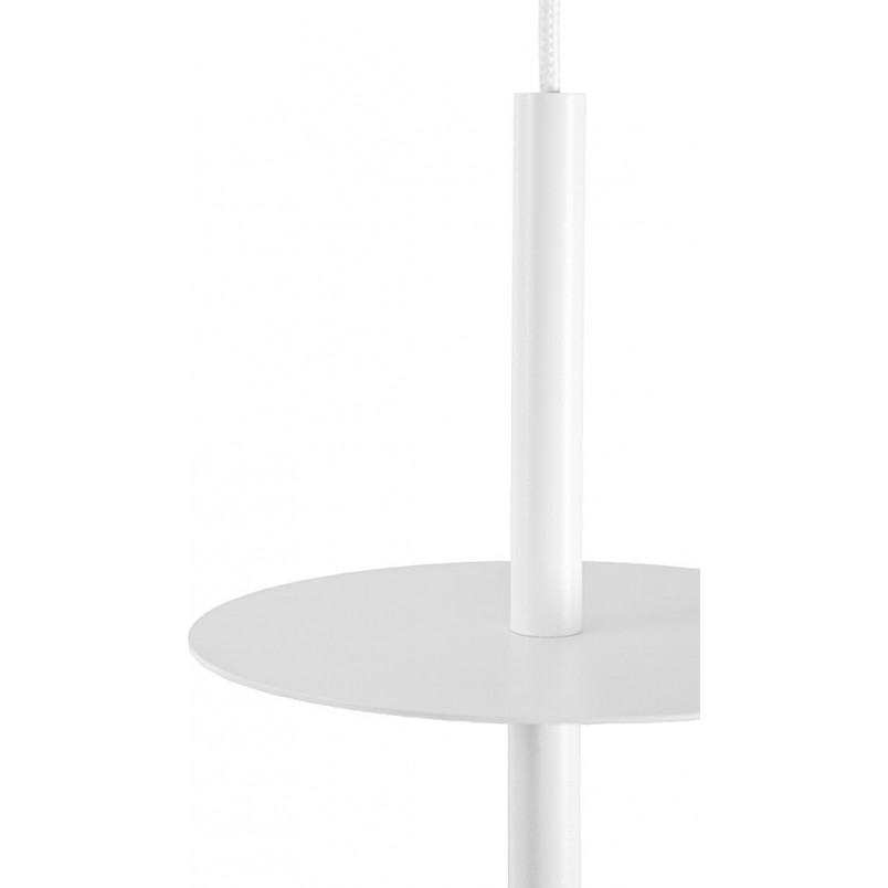 Lampa wisząca szklana kula Plaat 20cm biała Ummo | Kup teraz
