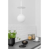 Lampa wisząca szklana kula Plaat 20cm biała Ummo | Kup teraz