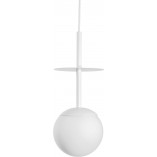 Lampa wisząca szklana kula Plaat 20cm biała Ummo | Kup teraz
