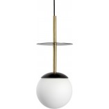 Lampa wisząca Plaat: Szklana kula 20cm | Ummo