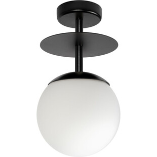 Lampa sufitowa szklana kula Plaat B czarny marki Ummo