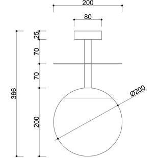 Lampa Sufitowa Kula Plaat B | Czarna i Biała | Ummo