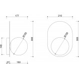 Kinkiet Hanea biały - designerska lampa z szklaną kulą | Ummo