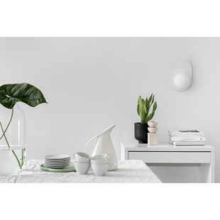 Kinkiet Hanea biały - designerska lampa z szklaną kulą | Ummo