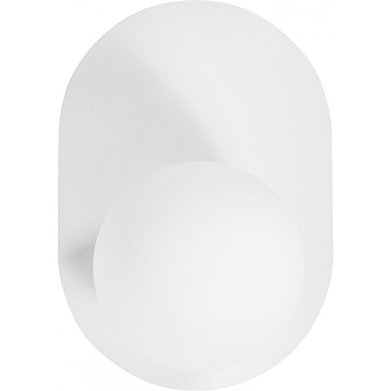 Kinkiet Hanea biały - designerska lampa z szklaną kulą | Ummo
