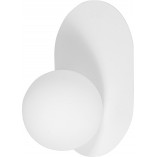 Kinkiet Hanea biały - designerska lampa z szklaną kulą | Ummo