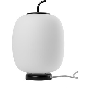 Lampa stołowa szklana Epli 27 biało-czarna | Ummo