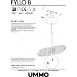 Kinkiet szklany Fyllo biały Ummo | Lampa ścienna