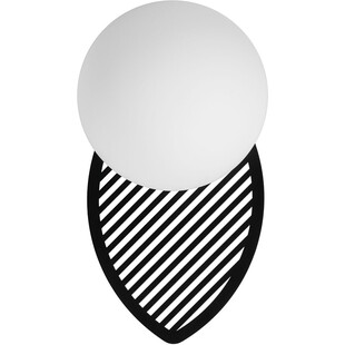 Kinkiet szklany Fyllo biało-czarny Ummo | Elegancki design