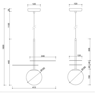 Lampa wisząca biała Fyllo | Szkło, G9 | Ummo