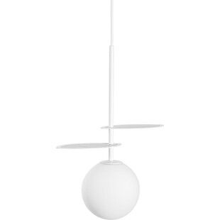 Lampa wisząca biała Fyllo | Szkło, G9 | Ummo