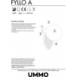 Lampa wisząca biała Fyllo | Szkło, G9 | Ummo