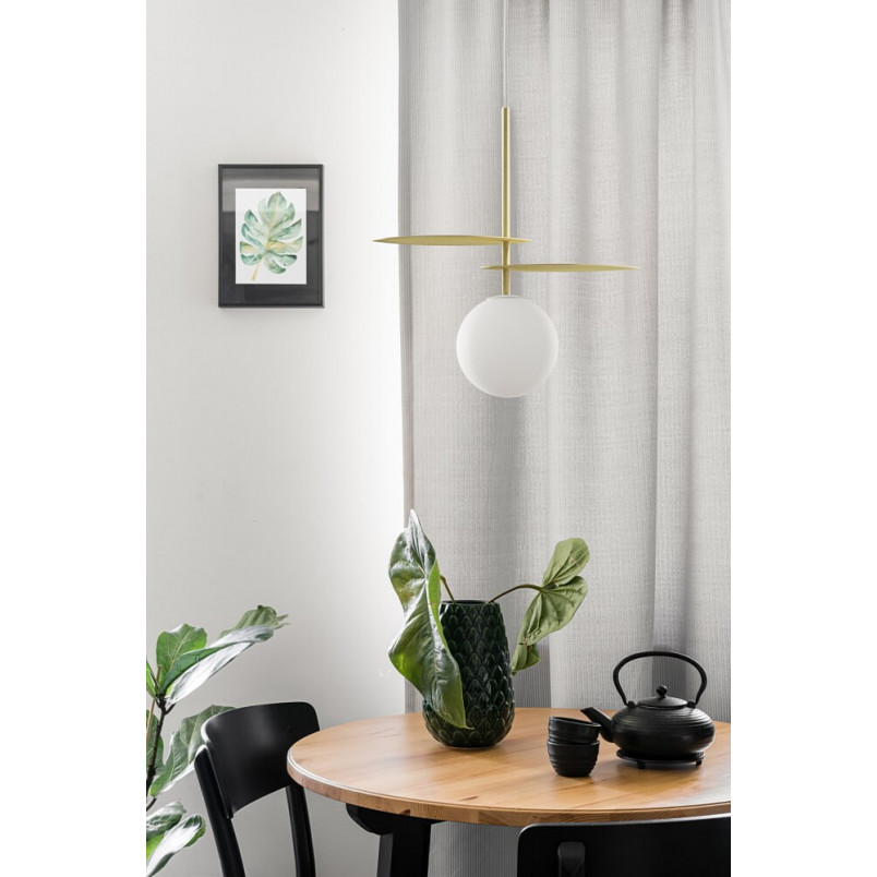 Lampa wisząca Fyllo - szkło, mosiądz, glamour | Ummo