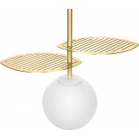 Lampa wisząca Fyllo - szkło, mosiądz, glamour | Ummo