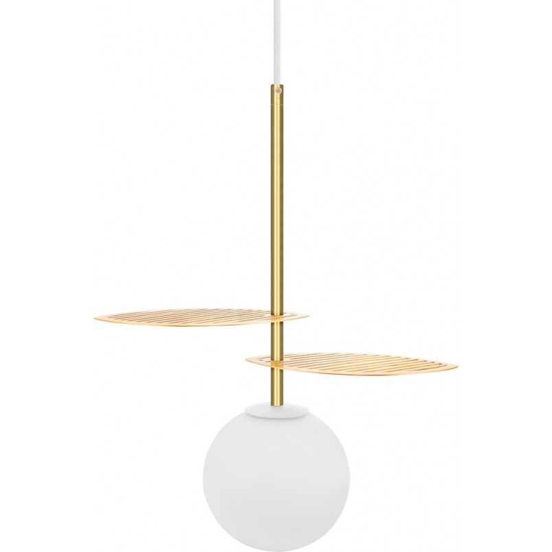 Lampa wisząca Fyllo - szkło, mosiądz, glamour | Ummo