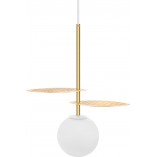 Lampa wisząca Fyllo - szkło, mosiądz, glamour | Ummo