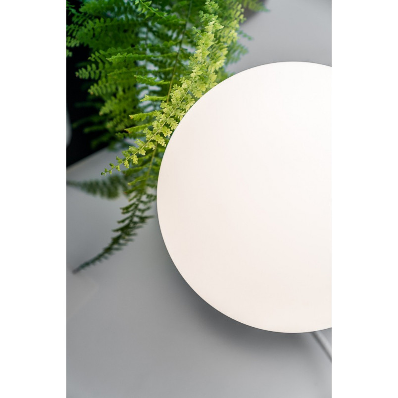 Lampa stołowa Kuul - szklana kula, biało-czarna | Ummo