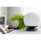 Lampa stołowa Kuul - szklana kula, biało-czarna | Ummo
