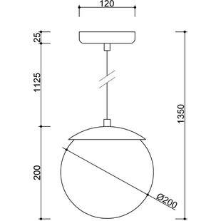 Lampa wisząca Kuul - szkło, czarno-biała | Ummo