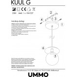 Lampa wisząca Kuul - szkło, czarno-biała | Ummo
