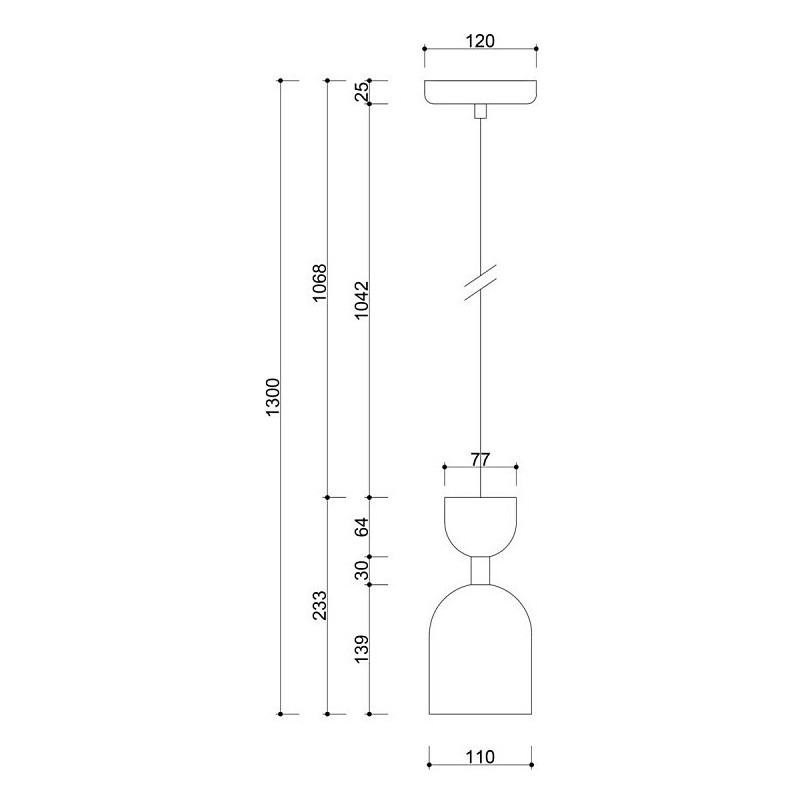 Lampa wisząca Supuru czarno-miedziana | Ummo - Design i jakość