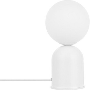 Lampa stołowa Luoti - szklana kula, biały kolor | Ummo