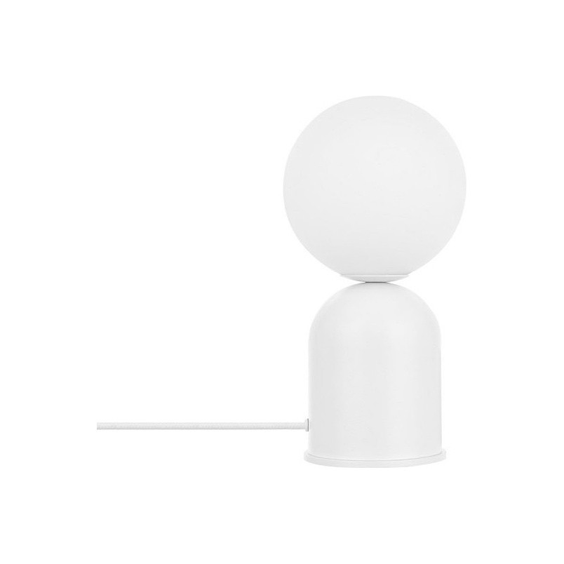 Lampa stołowa Luoti - szklana kula, biały kolor | Ummo