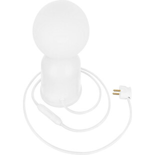 Lampa stołowa Luoti - szklana kula, biały kolor | Ummo