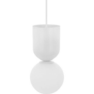 Lampa wisząca Luoti - szklana kula 15cm, biała | Ummo
