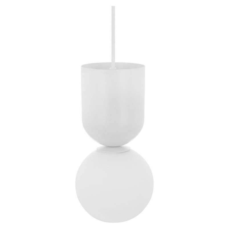 Lampa wisząca Luoti - szklana kula 15cm, biała | Ummo
