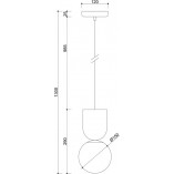 Lampa wisząca Luoti - szklana kula 15cm, biała | Ummo