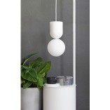 Lampa wisząca Luoti - szklana kula 15cm, biała | Ummo
