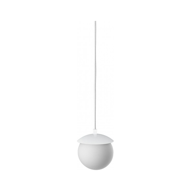 Lampa wisząca Kuul - szkło, biały klosz | Ummo