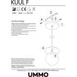 Lampa wisząca Kuul - szkło, biały klosz | Ummo