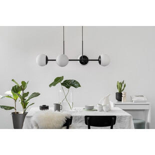 Lampa wisząca szklane kule Kop 120 biało-czarna marki Ummo