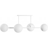 Lampa Sufitowa Szklane Kule Kop IV 120cm Biała | Ummo